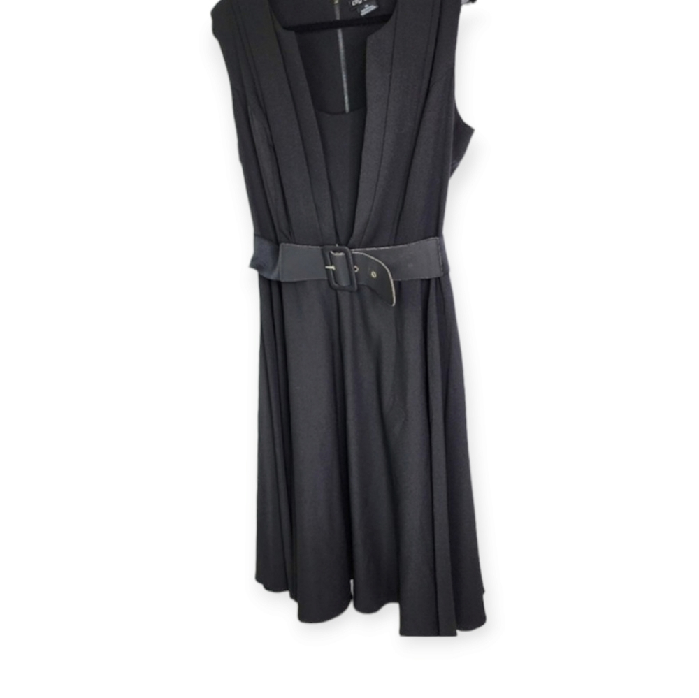 City Chic dress black size 14 (plus size XS) knee length flare - Picture 4 of 14